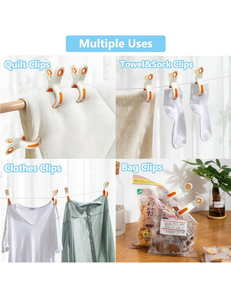 Clips para Toallas de Playa Sylroal - Paquete de 8 Unidades