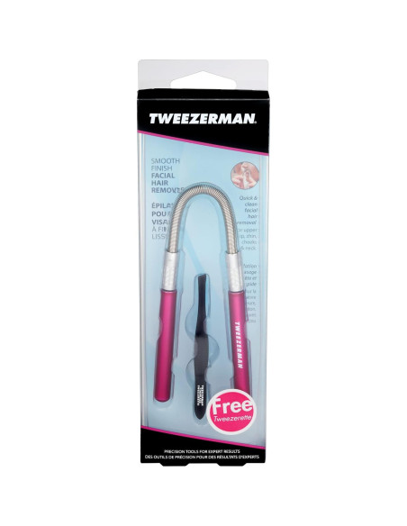 Removedor de Vello Facial Tweezerman con Tweezerette Rosa