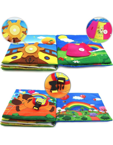 Libro Suave para Bebés 3D Toytoy - Actividades Educativas