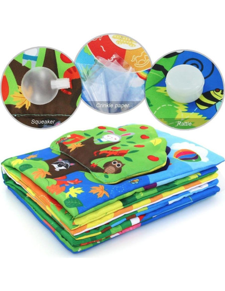 Libro Suave para Bebés 3D Toytoy - Actividades Educativas