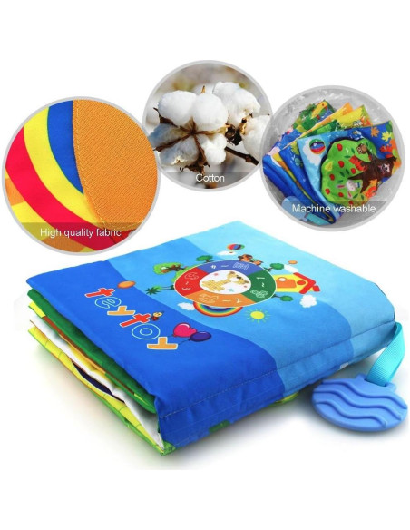 Libro Suave para Bebés 3D Toytoy - Actividades Educativas