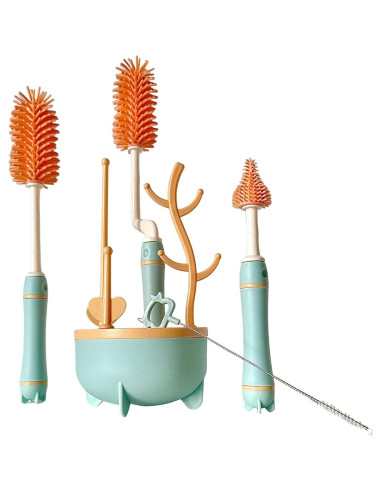 Juego de cepillos de silicona Genérico para biberones 4 piezas