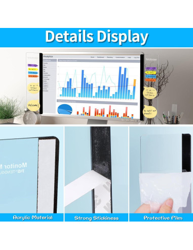 Tablero de Memoria para Monitor WINKIO 30x8 cm Acrílico 4PCS