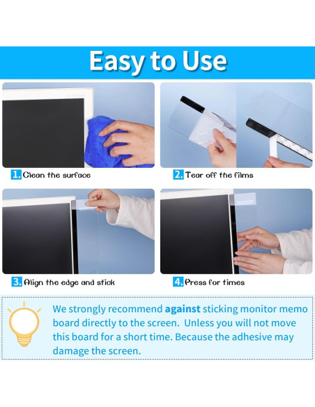 Tablero de Memoria para Monitor WINKIO 30x8 cm Acrílico 4PCS