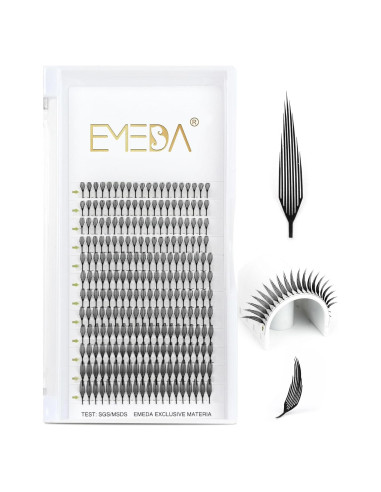 Extensiones de Pestañas Autoadhesivas EMDDA - Marrón Oscuro 9-15mm