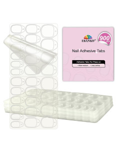 900 Pestañas Adhesivas para Uñas EBANKU Ultra Finas 0.3mm
