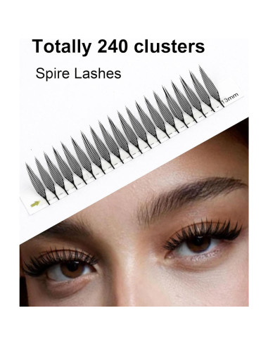 Extensiones de Pestañas Autoadhesivas EMDDA - Marrón Oscuro 9-15mm