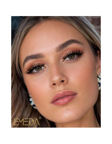 Extensiones de Pestañas Autoadhesivas EMDDA - Marrón Oscuro 9-15mm