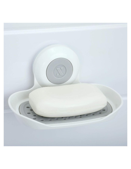 Soporte de Jabón SlipX Solutions con Ventosa Blanco 1 Pz