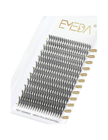 Extensiones de Pestañas Autoadhesivas EMDDA - Marrón Oscuro 9-15mm