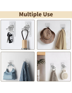 Soportes para Barras de Cortina HOOPLE - 6 Piezas Adhesivos Sin Taladro 2