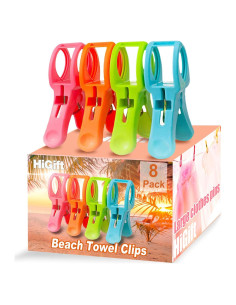 Clips para Toallas de Playa HiGift - Paquete de 8 Unidades