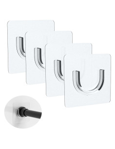 Soportes de Varilla de Ducha Adhesivos UAREP 4 Piezas 9.1 kg