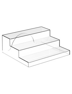 Soporte Acrílico de Exhibición Yieach 3 Niveles 26.2x23.9cm