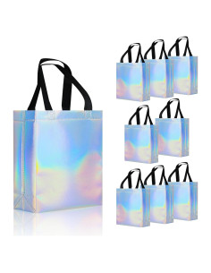 9 Bolsas de Regalo Iridiscentes cabzymx 20x10x25 cm Reutilizables