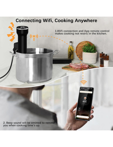 Cocinero Sous Vide Wi-Fi Cattleman Cuisine 1000W 16L