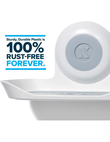 Soporte de Jabón SlipX Solutions con Ventosa Blanco 1 Pz