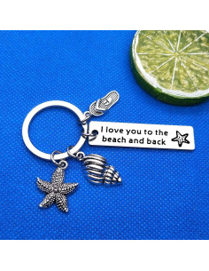 Llavero de Playa Acero Inoxidable Regalo para Mujeres 28x50mm 2