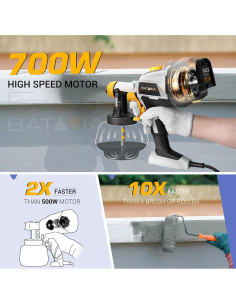 Pistola de Pintura Eléctrica HVLP Batavia BSG0082 700W 1200ml 2