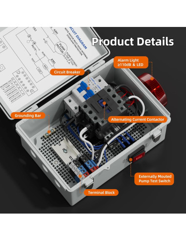 Alarma de Agua Joinfworld para Bomba de Sump 110dB IP68