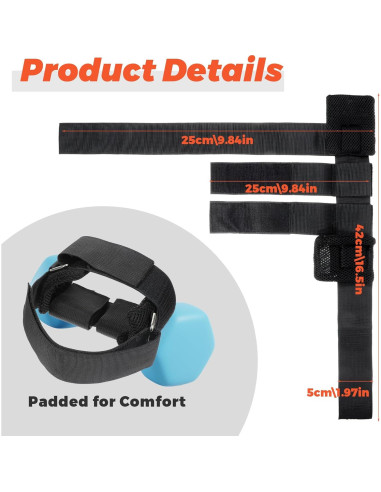 Correas de Tobillo YBEATY para Mancuernas - Entrenamiento de Piernas