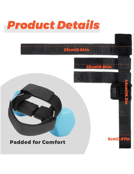 Correas de Tobillo YBEATY para Mancuernas - Entrenamiento de Piernas