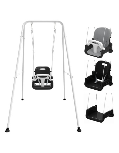 Columpio Plegable para Niños JWPEHOE con Cojín Negro