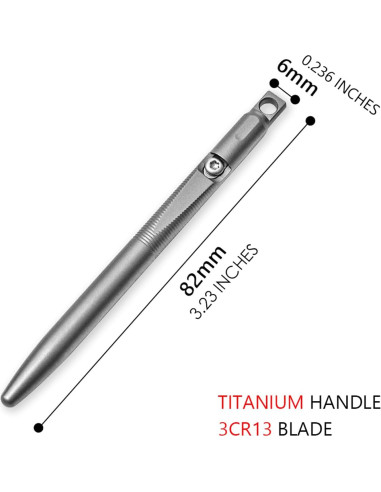 Cuchillo Utilitario Mini Tenchilon T32 Titanio 8.1 cm