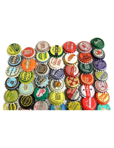 100 Tapas de Botellas Vintage Mezcla Aleatoria Bottle Cap Co