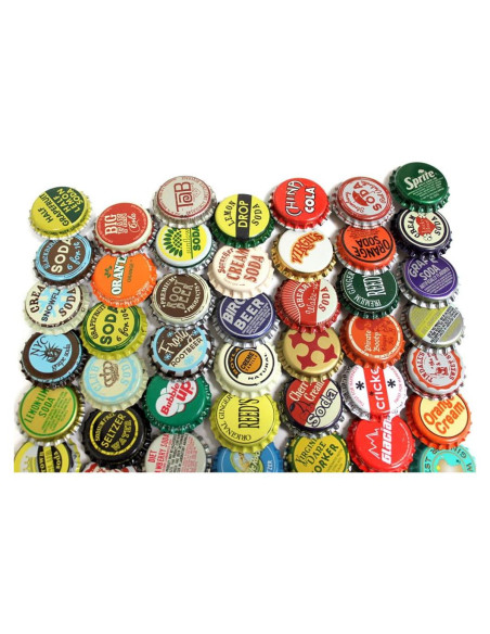100 Tapas de Botellas Vintage Mezcla Aleatoria Bottle Cap Co