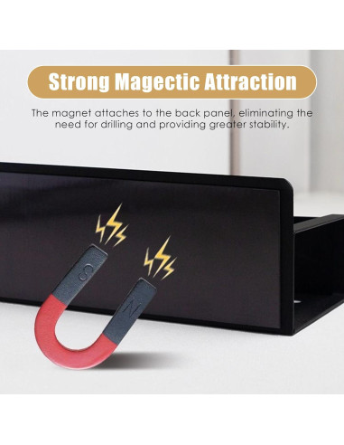 Organizador de Especias Magnético Cosy Family - 4 Estantes Negros