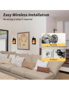 Lámpara de Pared Vintage ThyFenno Recargable 17.78x12.7cm 2