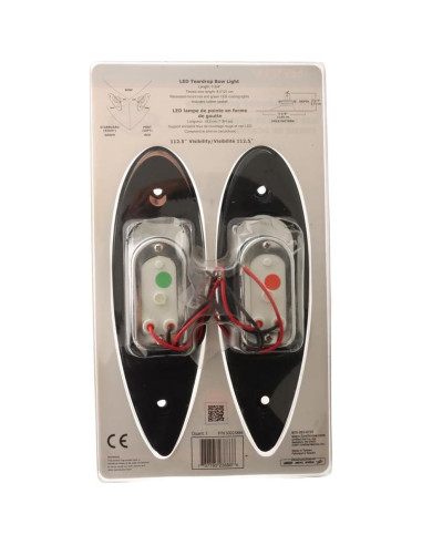 Luces LED de proa SeaSense rojas y verdes impermeables