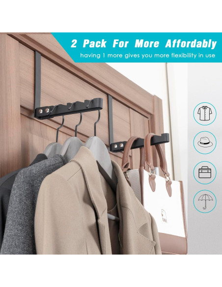 Paquete de 2 Percheros Metálicos TASEVO Ajustables Plegables