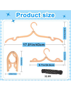 20 Perchas Plegables de Viaje Erinnmy - Antideslizantes y Ligeras 2