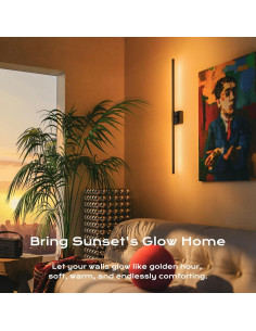 Apliques de Pared Inalámbricos Xiourcre 31" Regulables 2700K-6000K 2