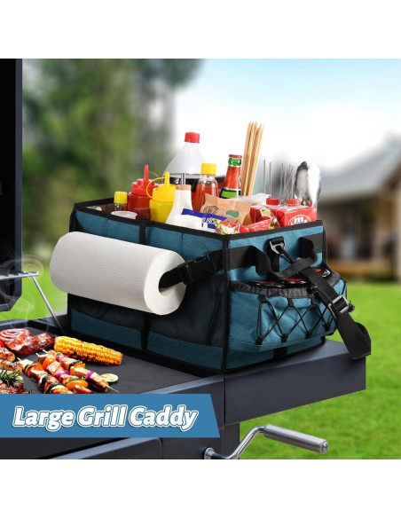 Caddy de Grill Lorbro Azul 25L con Soporte para Toallas Caddy de Grill Lorbro Azul 25L con Soporte para Toallas