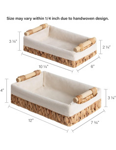 Cestas de Mimbre StorageWorks para Organizar Baño - Juego de 2 2