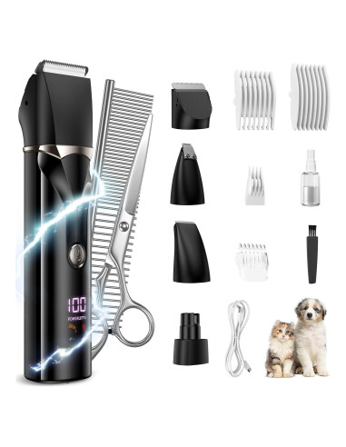 Kit de Aseo para Perros Kfonla 5 en 1 Inalámbrico y a Prueba de Agua