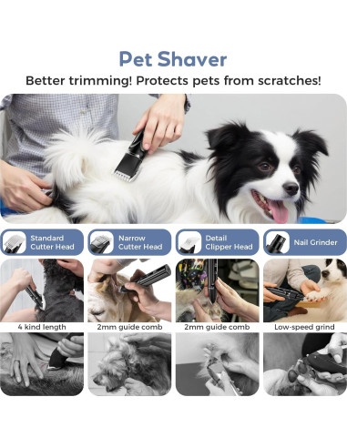 Kit de Aseo para Perros Kfonla 5 en 1 Inalámbrico y a Prueba de Agua