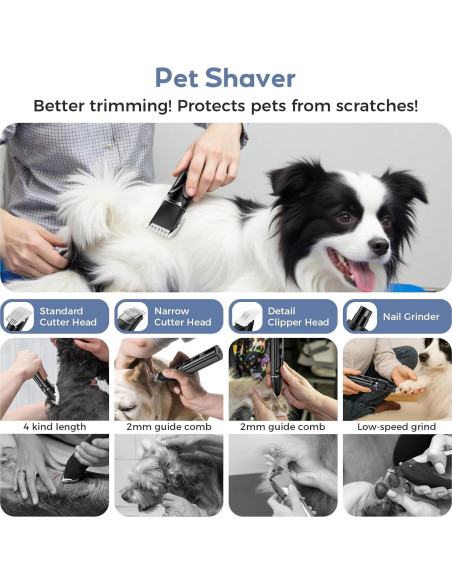 Kit de Aseo para Perros Kfonla 5 en 1 Inalámbrico y a Prueba de Agua