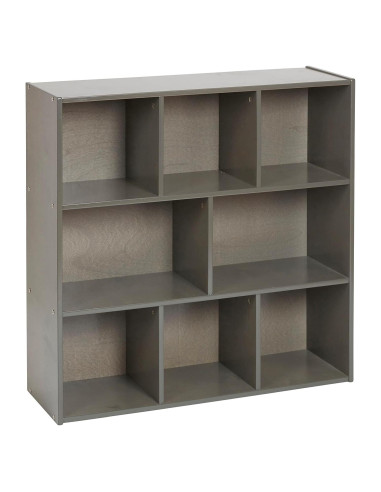 Armario de Almacenamiento ECR4Kids 8 Compartimentos 91cm Gris