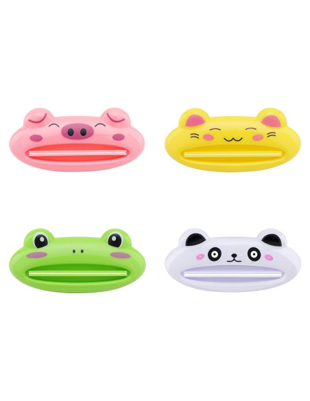 Exprimidor de Pasta de Dientes Pasow - Pack 4 Diseños Animales