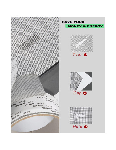 Cinta de Reparación de Pantallas de Ventana ACEBON 5cm x 200cm