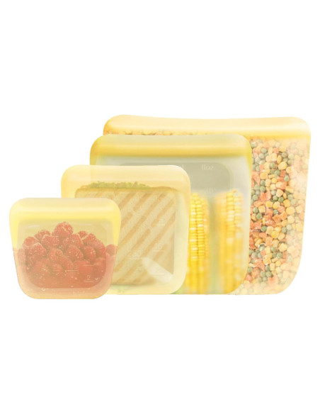 Set de 5 Bolsas de Silicona Reutilizables purifyou 170g a 1814g