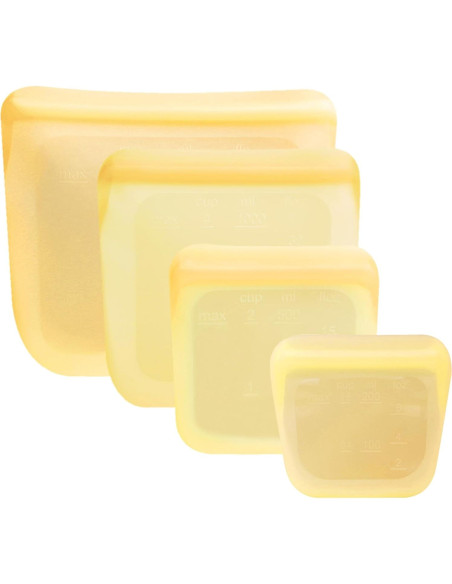 Set de 5 Bolsas de Silicona Reutilizables purifyou 170g a 1814g