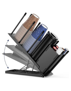 Organizador Ajustable para Tazas XWF - Soporte Metal Negro