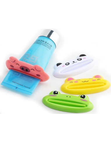 Exprimidor de Pasta de Dientes Pasow - Pack 4 Diseños Animales