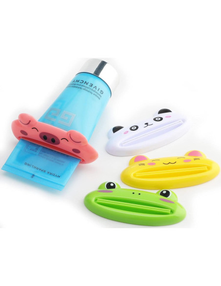 Exprimidor de Pasta de Dientes Pasow - Pack 4 Diseños Animales