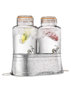 Dispensadores de Bebidas de Vidrio Home to Table 1.5 Galones Doble